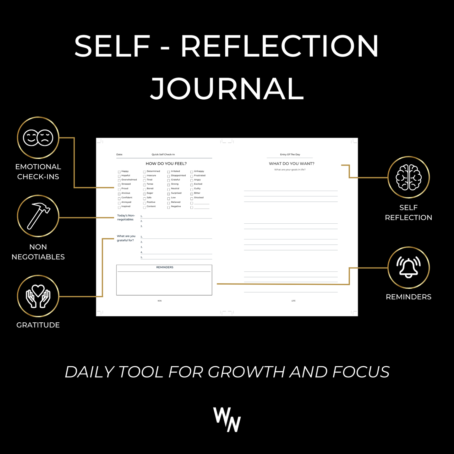 Self-Reflection Journal-Win the Day, Win your Life
